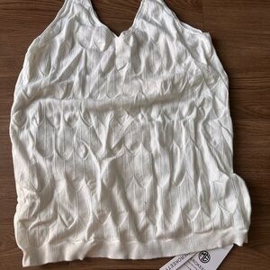 White Sleeveless Knit Top